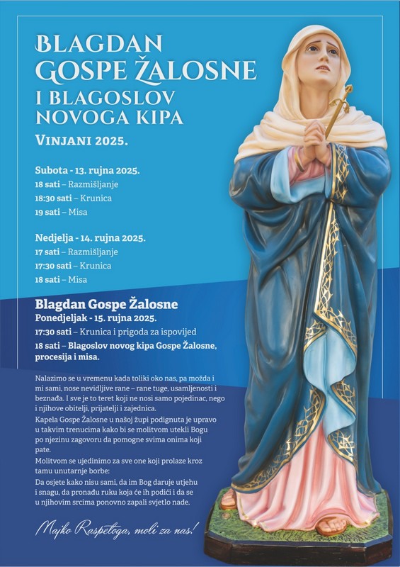 Blagdan Gospe Žalosne 2025.
