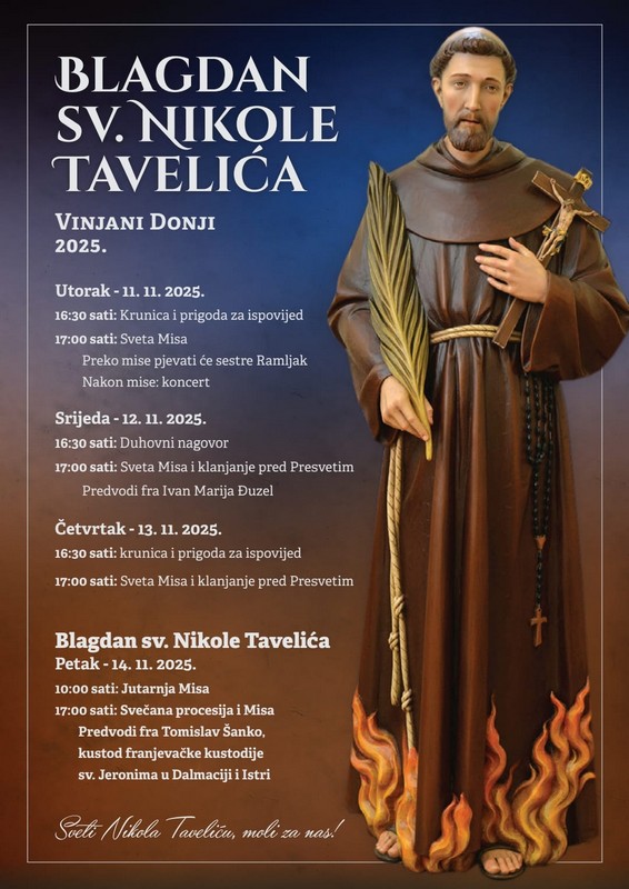 Blagdan sv. Nikole Tavelića 2025.
