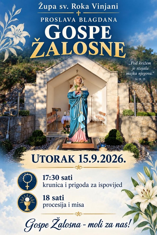 Blagdan Gospe Žalosne 2026.